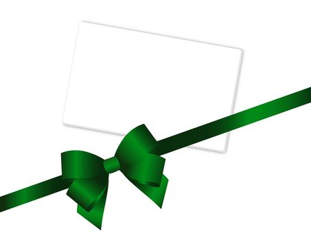 緑リボンのメッセージカード メッセージカード,リボン,緑リボン,グリーン,カード,ギフト,プレゼント,祝い,パーティー,ギフトカードのイラスト素材
