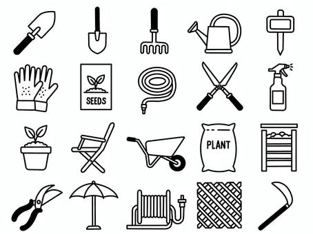 Gardening supplies icons, JPG and PNG Gardening supplies icons, , JPG and PNG