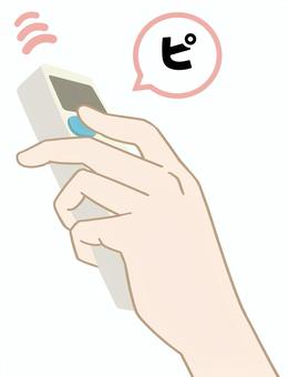 手・エアコンスイッチ 人差し,手,エアコンスイッチ,入,切,入力,on,off,スイッチ,暖房のイラスト素材