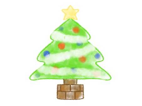 クリスマスツリー（水彩）