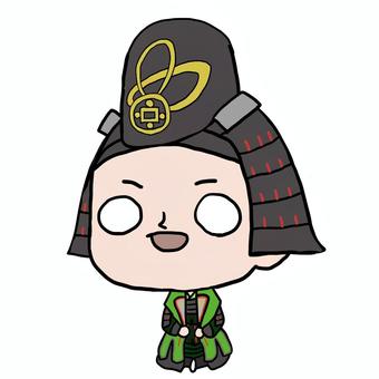 ゆるい長束正家さん 長束正家,戦国時代,時代,戦国武将,豊臣秀吉,五奉行,算術,武将,近江国,滋賀県のイラスト素材