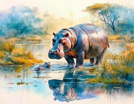 Hippopotamus, JPG Hippopotamus, hippo, animal, creatures, JPG