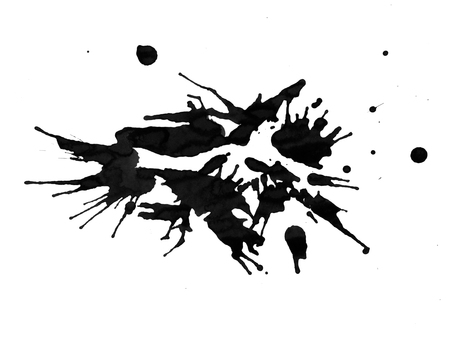 墨汁を滴らせた紙9 4000px インク,墨汁,墨,紙,滴り,液体,水,水滴,飛沫,飛び散りのイラスト素材