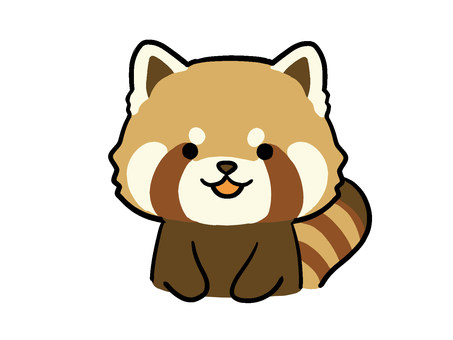 レッサーパンダ レッサーパンダ,もふもふ,動物,茶色,しましまのイラスト素材