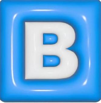 立体Bアイコン アルファベット,大文字,シンプル,アイコン,立体,bのイラスト素材