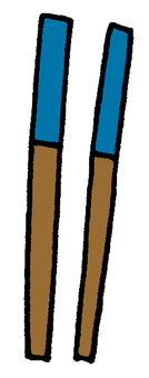 箸（青色） 箸,食器,食事,キッチン用品,和食,木製,和,カトラリー,道具,日本のイラスト素材