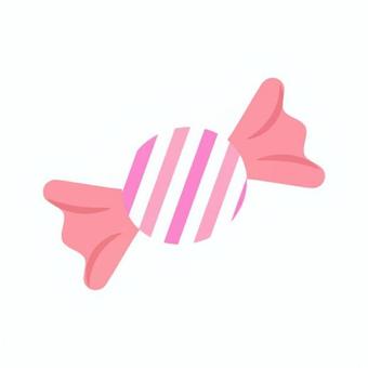 キャンディアイコン_ピンク キャンディ,飴,お菓子,かわいい,アイコン,飴玉,おやつ,ストライプ,甘い,シンプルのイラスト素材