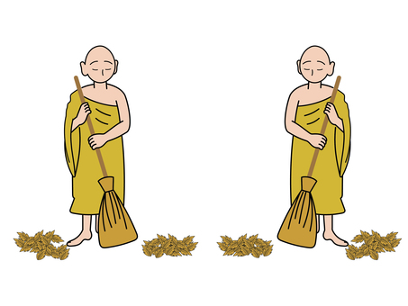 Illustration, monk, a bullshot, borax, 
