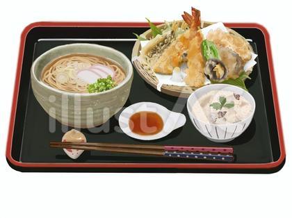 天ぷら蕎麦セット(鯛めし付き)