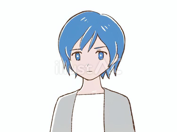 カッコいい男の子　無表情 無表情,表情,堅いのイラスト素材