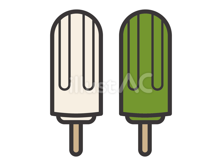 アイスキャンディー2本セット01 アイスキャンディー,氷菓,スイーツのイラスト素材