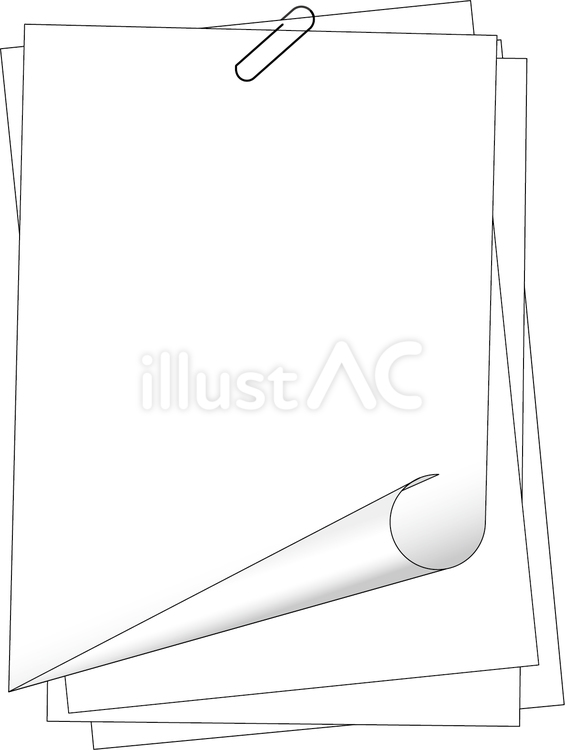 紙c 紙,クリップ,ゼムクリップのイラスト素材