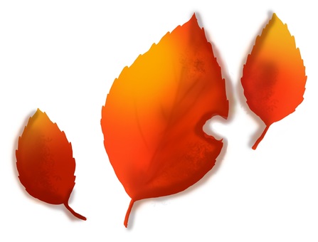 紅葉のイラスト（にこにこ顔なし）