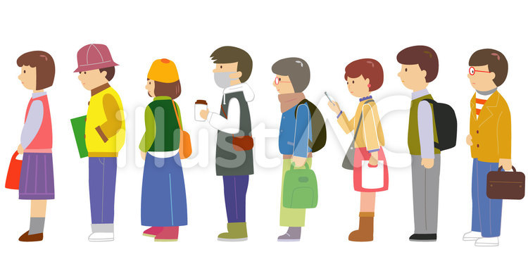 行列 行列,列,並ぶのイラスト素材