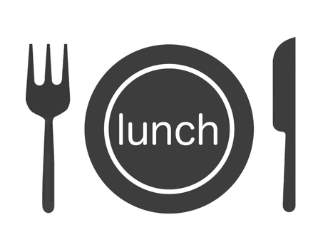 『lunch』ランチを表すの英語の文字 ランチ,文字,英語,フォーク,スプーン,昼食,カトラリー,食事,黒のイラスト素材
