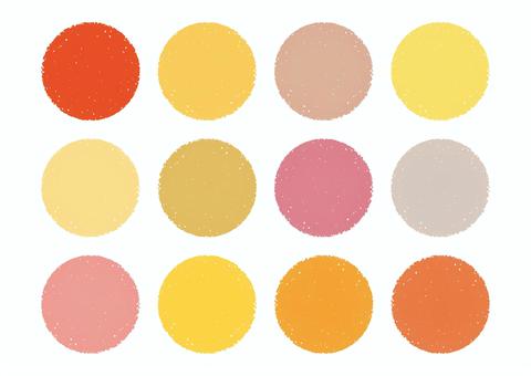 フレーム：スタンプ_暖色 フレーム,スタンプ,背景,アイコン,枠,吹き出し,手描き,素材,手書き,見出しのイラスト素材