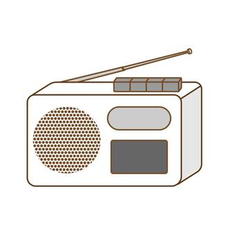 ラジオ2 非常時,緊急,必要,聞く,ラジオ,アンテナ,小物,携帯,音,ボリュームのイラスト素材