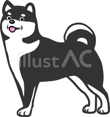 シンプルな柴犬のイラスト2