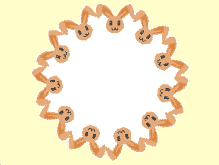 F226_S1F rabbit 1_ yellow 1, JPG and PNG F226_S1F rabbit 1_ yellow 1, animal frame, tiny, brown, JPG and PNG