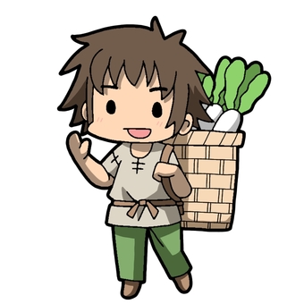 Illustration, farmers, vegetables, people, 