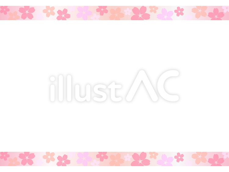桜罫 春色,桜の花,罫のイラスト素材