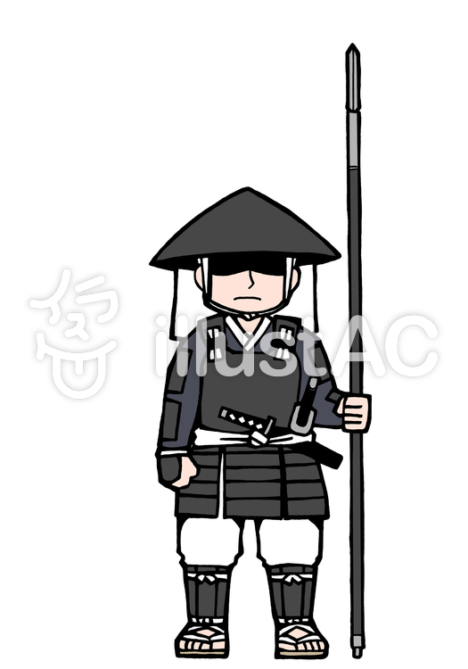 足軽（旗差物なし） 足軽,兵,兵士のイラスト素材
