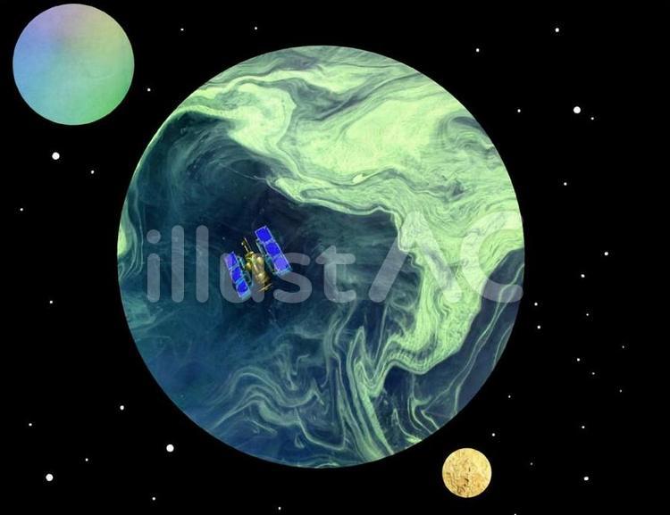 宇宙ロマン 宇宙,天体,惑星のイラスト素材