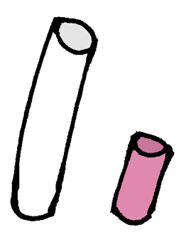 チョーク チョーク,黒板,書く,学び,長い,短い,二本,用具,道具,学校のイラスト素材