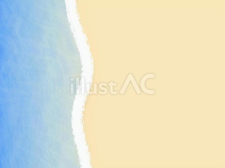 海の波打ち際背景：左A 海,波打ち際,砂浜のイラスト素材