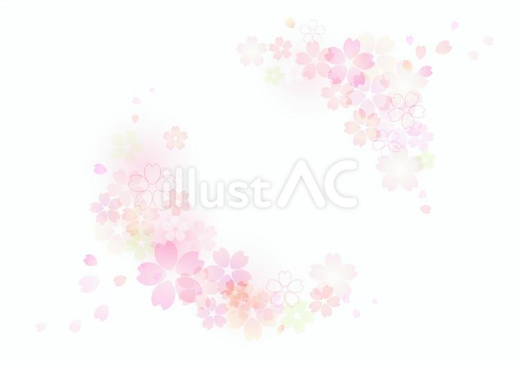 華やかな桜のフレーム ピンク,フレーム,背景のイラスト素材