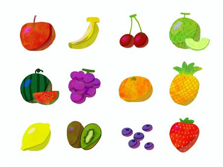 Illustration, fruit, set, food, 