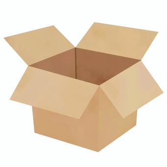 開いたダンボールのシンプルイラスト3 ダンボール,段ボール,段ボール箱,箱,荷物,商品,開いた,開ける,開けた,片付けのイラスト素材
