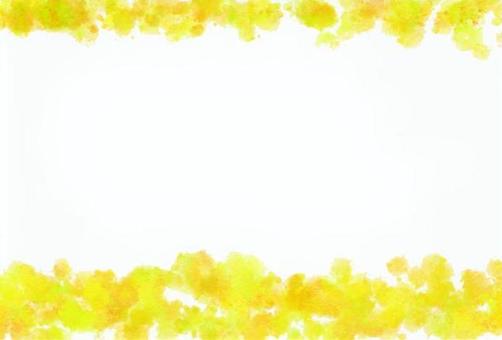 ポストカード　イチョウの落ち葉風 ポストカード,メッセージカード,グリーティングカード,フレーム,イチョウ,落ち葉,黄色,秋,かわいい,簡単のイラスト素材