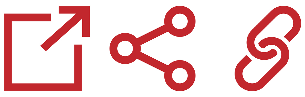 リンク、共有アイコンセット 赤 リンク,共有,インターネット,ウェブ,ネット,sns,url,ネットワーク,繋がり,webのイラスト素材