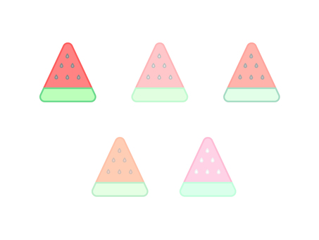 Illustration, mangsa panas, watermel, pastel, 