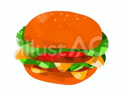 手描きのハンバーガー