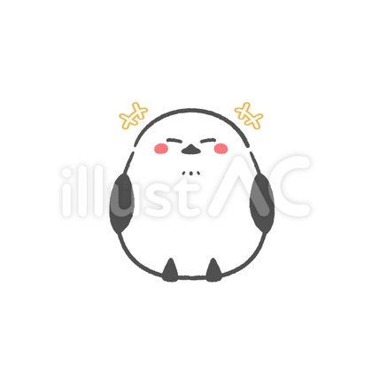 ケラケラ笑うシマエナガ/正面