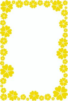 Yellow flowers, flower, frame, postcard, JPG and PNG