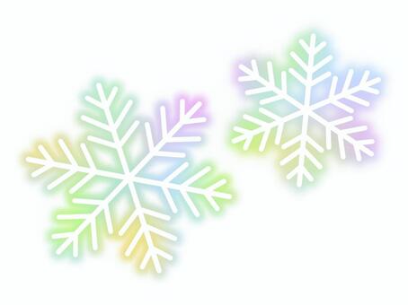 雪の結晶05 雪の結晶,雪,冬,冷たい,グラデーションのイラスト素材
