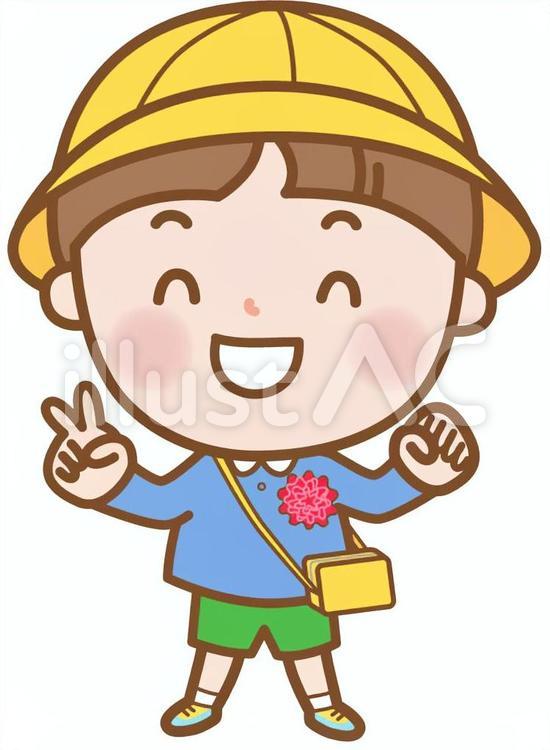 入園：男の子 入園,幼稚園,園児のイラスト素材