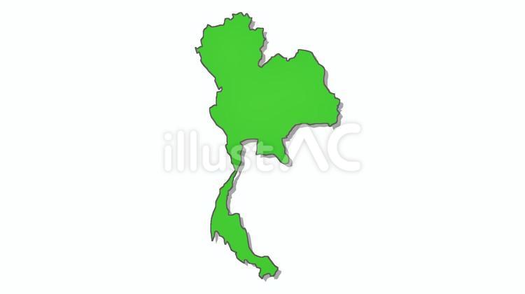 世界地図　タイ② タイ,地図,世界のイラスト素材