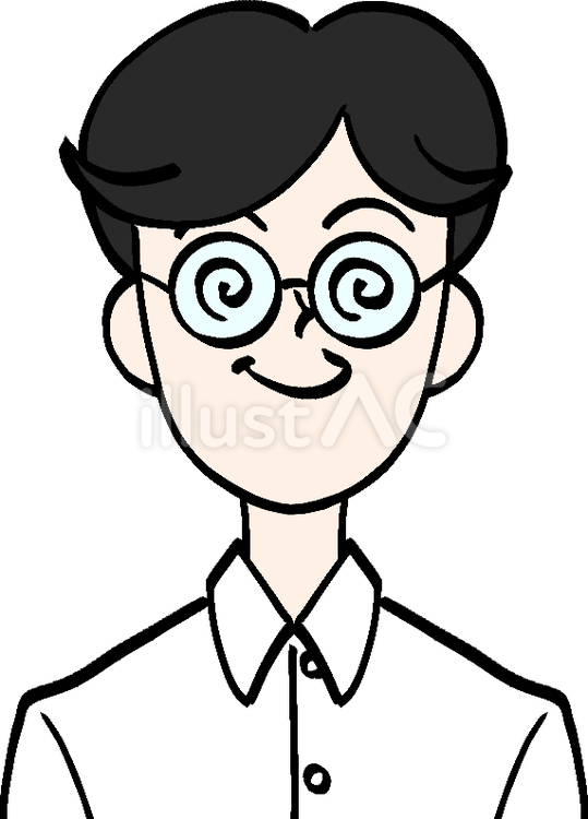 笑顔の七三分けの男性 人,人物,人間のイラスト素材