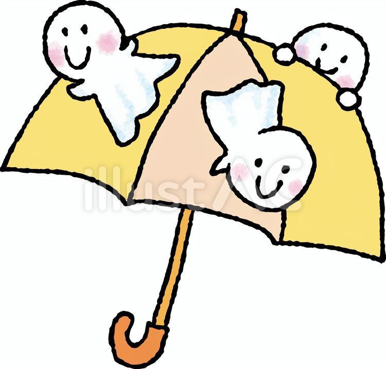 てるてる坊主05_03 梅雨,てるてる坊主,6月のイラスト素材