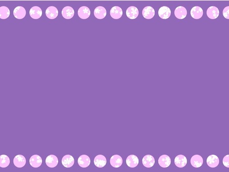 ドットと桜のフレーム(紫) ドットと桜のフレーム(紫) ドット,水玉,桜,花,フレーム,植物,紫,シンプル,和風,和柄のイラスト素材