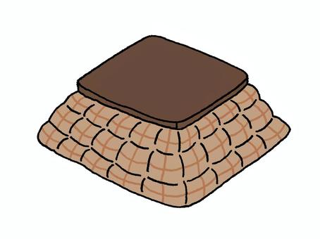 かわいいチェック柄のこたつ こたつ,布団,冬,冬支度,暖房,ライフスタイル,インテリア,部屋,生活,季節のイラスト素材