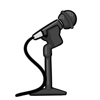 スタンドマイク マイク,スタンド,スタンドマイク,カラオケ,歌,ステージ,ライブ,アイテム,イラストのイラスト素材