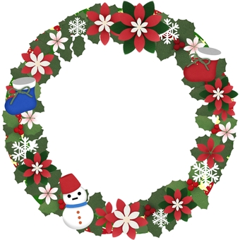 クリスマスリースのアイコンリング アイコン,リング,アイコンリングのイラスト素材