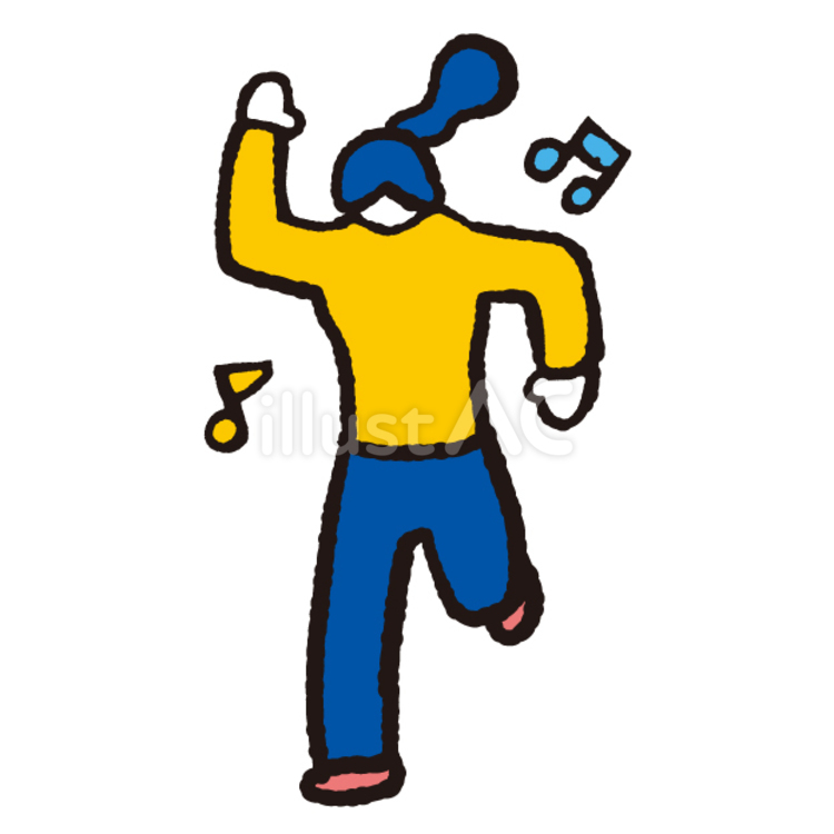 dance　踊る 1人,全身,女性のイラスト素材