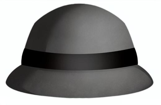 黒色の帽子のイラスト 黒色の帽子のイラスト 帽子,グラデーション,黒,熱中症対策,オシャレ,ファッション,イラスト,手描き,シンプル,素材のイラスト素材