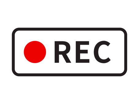 録画アイコン 録画アイコン rec,録画,アイコン,撮影,マーク,収録,レコーディング,ビデオ,カメラ,動画のイラスト素材